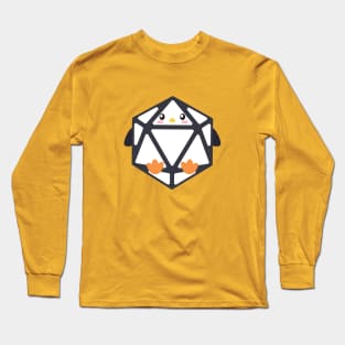 Polyhedral 20 Sided Dice Penguin - Tabletop RPG and Animal Lovers Mashup Long Sleeve T-Shirt